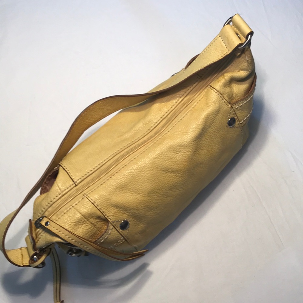 FOSSIL Vintage Yellow Leather Shoulder Bag 75082